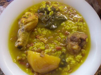 Lentejas al azafrán