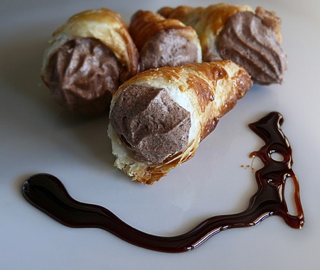 Canutillos de chocolate