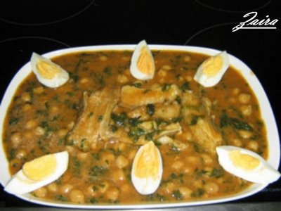 Potaje de garbanzos con bacalao