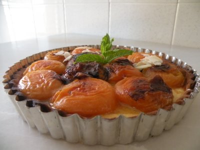 Tartaletas de albaricoques y almendras