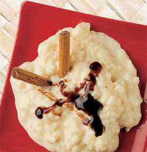 Arroz con leche y caramelo