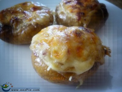 Champiñones gratinados