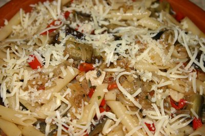 Macarrones con berenjena