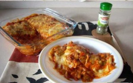Pasta rellena de setas