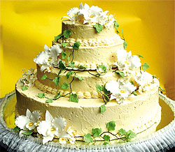 Pastel nupcial glaseado