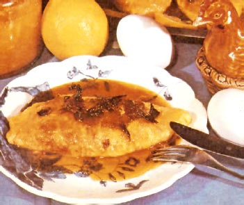 Tortilla de mermelada de naranjas amargas al brandy