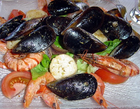 Ensalada de frutos del mar