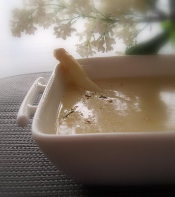 Espárragos blanco con yogurt