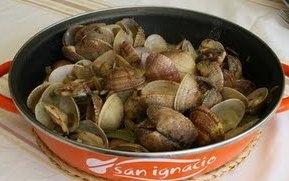 Almejas con borrajas