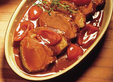 Ternera a la naranja