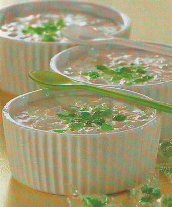 Arroz con leche a la menta