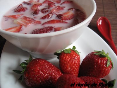 Fresas con leche