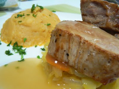 Solomillo a la sidra