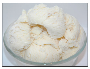 Helado cremoso de coco