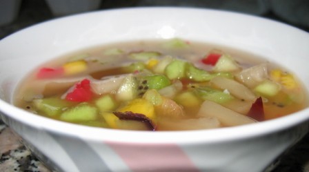 Conserva de ciruela roja y cerezas