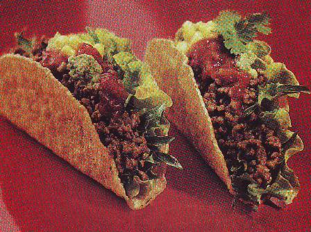 Tacos de carne de ternera picada