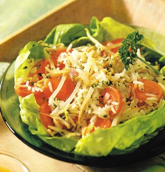 Ensalada de arroz basmati con soja