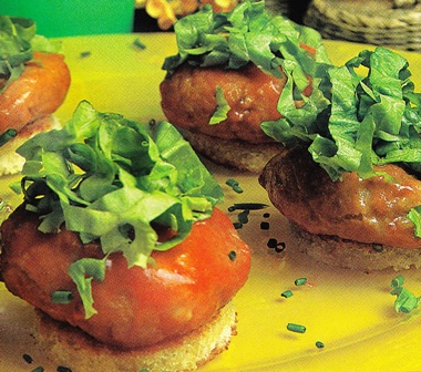 Mini hamburguesas de pollo