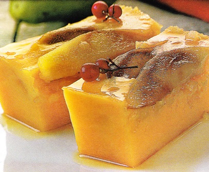 Peras con crema de almendras