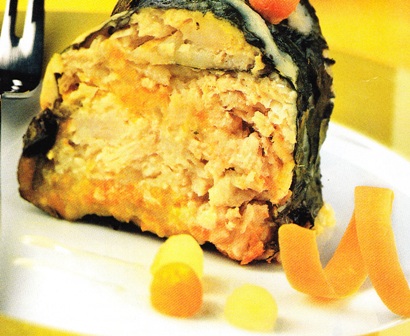 Charlota de pescado en verde