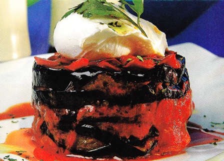 Tumbet con sobrasada y huevo