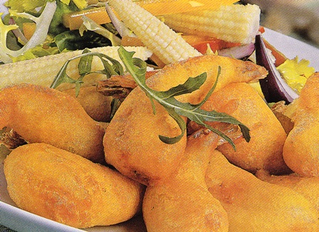 Gambas rebozadas con salsa ali-oli