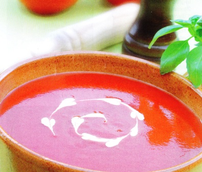 Sopa de crema de tomate