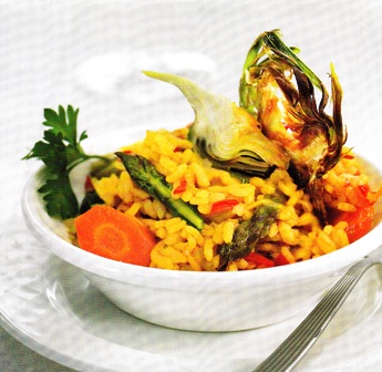 Arroz con verduras del tiempo