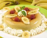 Flan de plátano familiar
