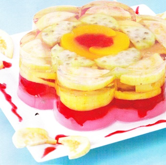 Flor de frutas en capas