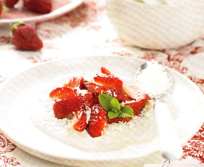 Fresas con crema de chocolate