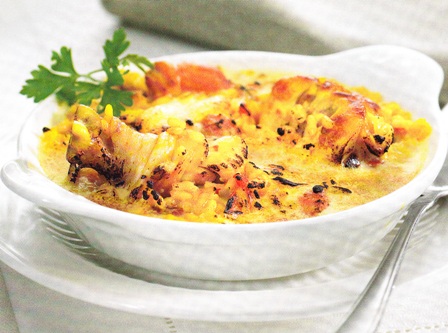 Guiso de arroz con costra