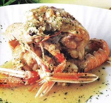 Pollo con cigalas