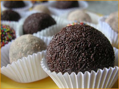Trufas de chocolate y coco