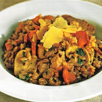 Risotto de setas con parmesano