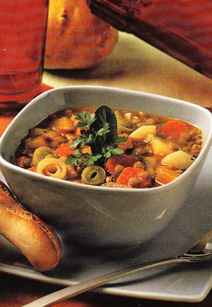 Sopa de lentejas con verduras