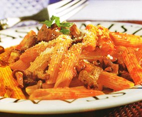 Macarrones con setas