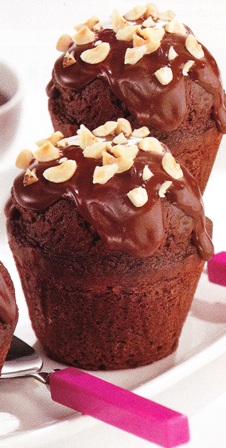 Bizcochos de chocolate con salsa de moka