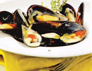 Mejillones a la crema