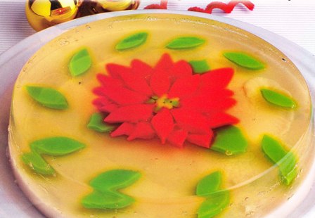 Gelatina: Flor de Nochebuena