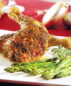 Pollo rostizado a las hierbas finas