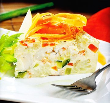 Pudín de pescado con verdura