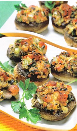 Cómo preparar champiñones rellenos