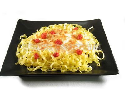 Tallarines con sobrasada